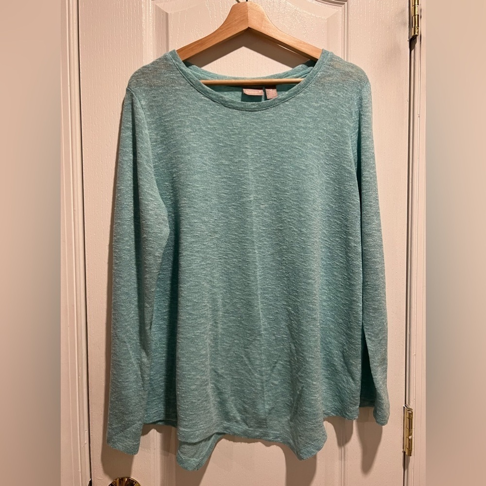 Chico’s lightweight polyester blend sparkle sweater size 2 (12)